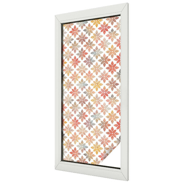 Melkglas folie met glas in lood effect Bloemenschoonheid