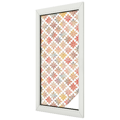 Melkglas folie met glas in lood effect Bloemenschoonheid