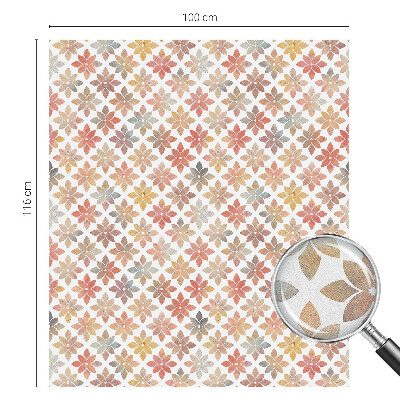 Melkglas folie met glas in lood effect Bloemenschoonheid