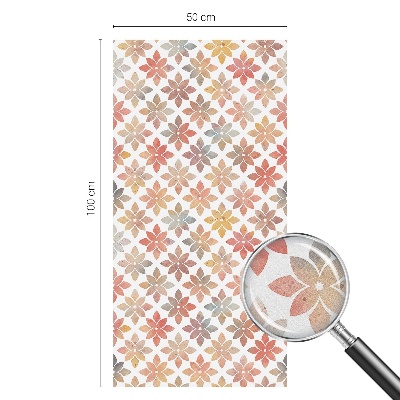 Melkglas folie met glas in lood effect Bloemenschoonheid