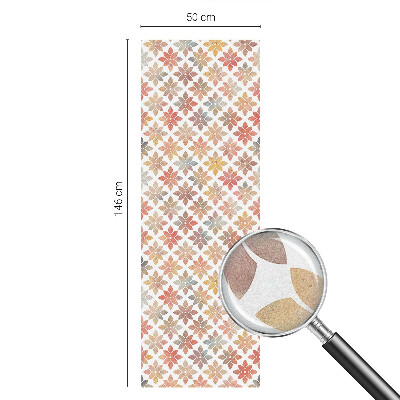 Melkglas folie met glas in lood effect Bloemenschoonheid