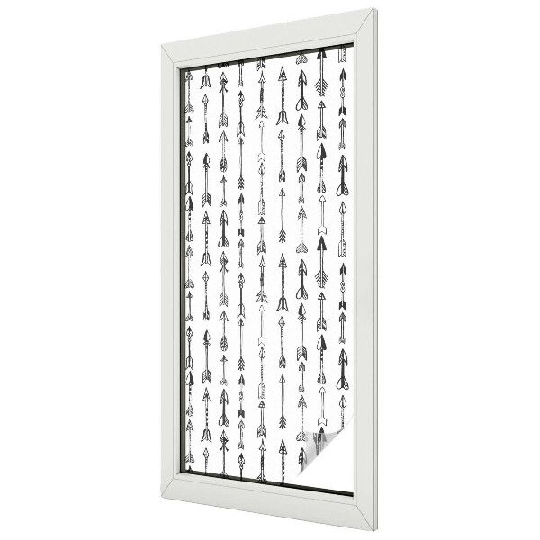 Melkglas folie met glas in lood effect Geometrische pijlen