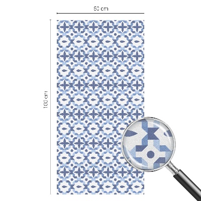 Zelfklevende raamfolie glas in lood Blauwe mozaïek