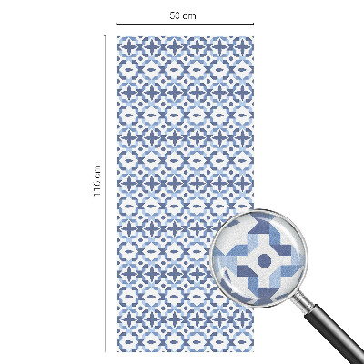 Zelfklevende raamfolie glas in lood Blauwe mozaïek