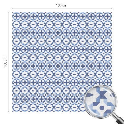 Zelfklevende raamfolie glas in lood Blauwe mozaïek
