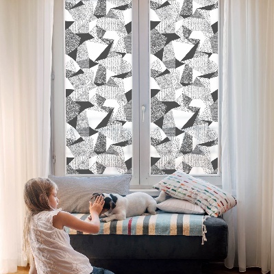 Zelfklevende raamfolie glas in lood Geometrische figuren