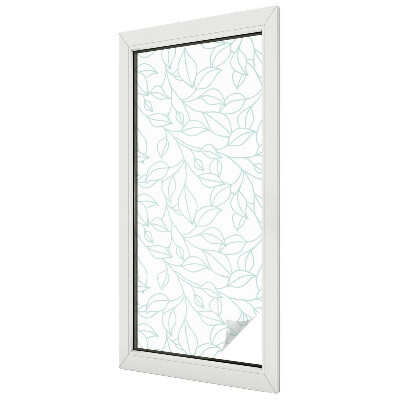 Melkglas folie met glas in lood effect Delicate bladeren