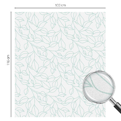 Melkglas folie met glas in lood effect Delicate bladeren