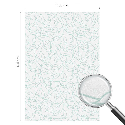 Melkglas folie met glas in lood effect Delicate bladeren