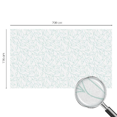 Melkglas folie met glas in lood effect Delicate bladeren