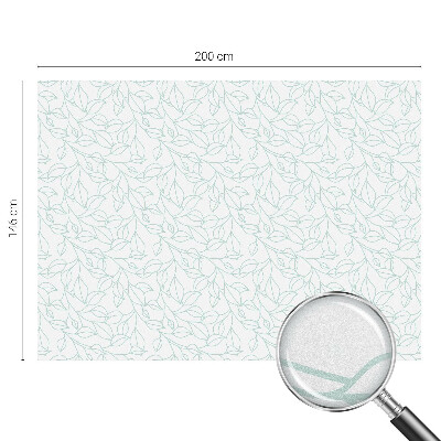 Melkglas folie met glas in lood effect Delicate bladeren