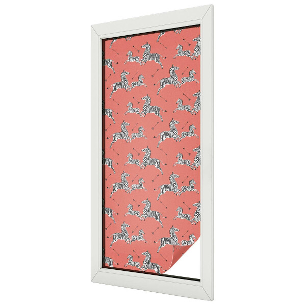 Melkglas folie met glas in lood effect Zebramotief