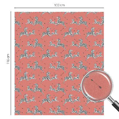 Melkglas folie met glas in lood effect Zebramotief