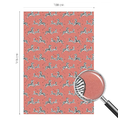 Melkglas folie met glas in lood effect Zebramotief