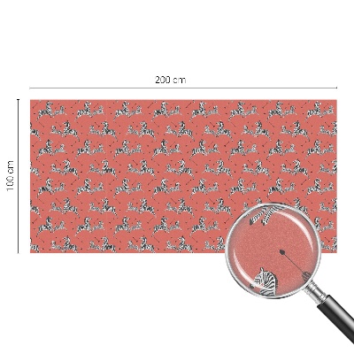 Melkglas folie met glas in lood effect Zebramotief