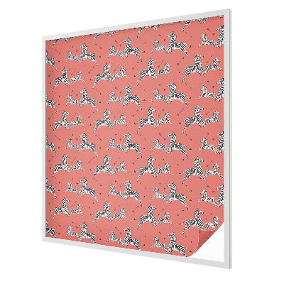 Melkglas folie met glas in lood effect Zebramotief