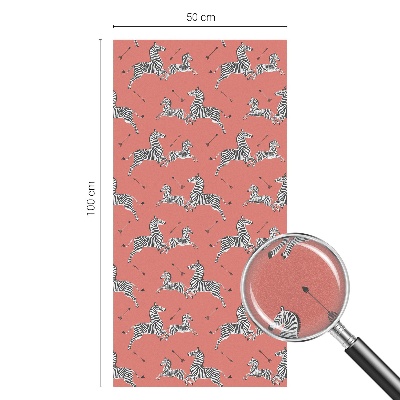 Melkglas folie met glas in lood effect Zebramotief