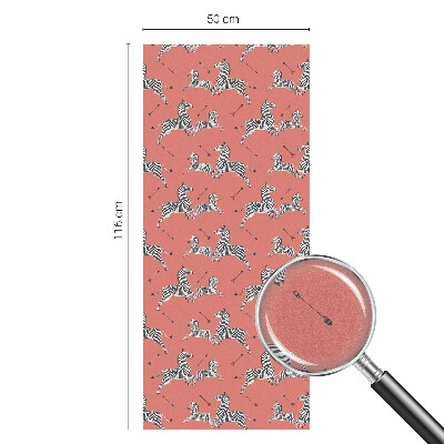 Melkglas folie met glas in lood effect Zebramotief