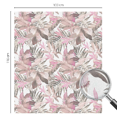 Glas in lood folie voor raam Pastelkleurige bloemen