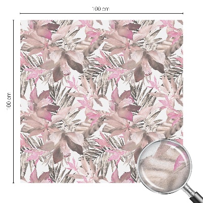 Glas in lood folie voor raam Pastelkleurige bloemen