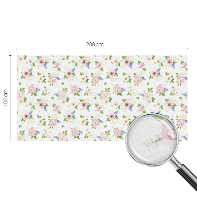 Glas in lood raamfolie Bloemenpatroon