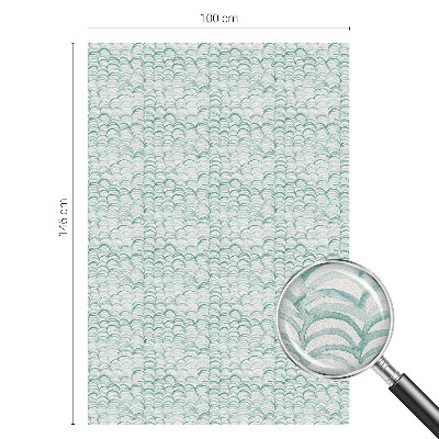 Zelfklevende raamfolie glas in lood Groene golf