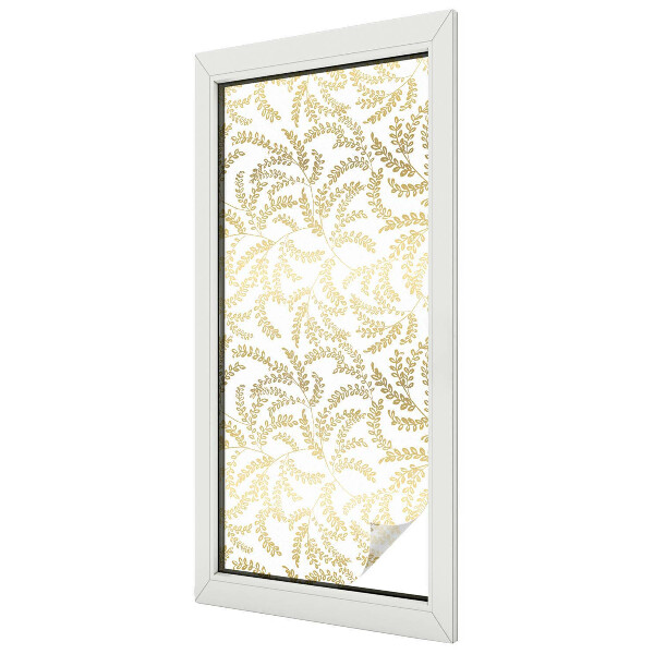 Zelfklevende raamfolie glas in lood Plantenpatroon