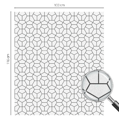 Glas in lood raamfolie Geometrische kubussen