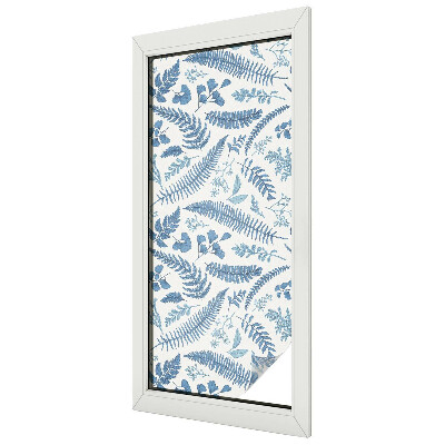 Melkglas folie met glas in lood effect Botanisch patroon