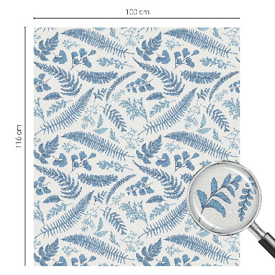 Melkglas folie met glas in lood effect Botanisch patroon