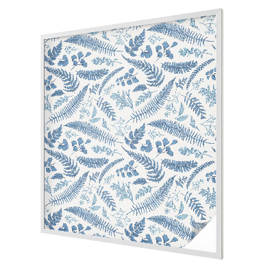 Melkglas folie met glas in lood effect Botanisch patroon