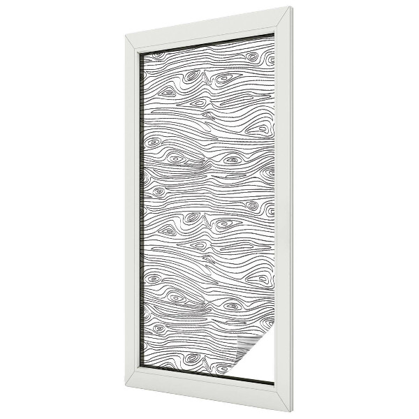 Glas in lood raamfolie Houten lijnen