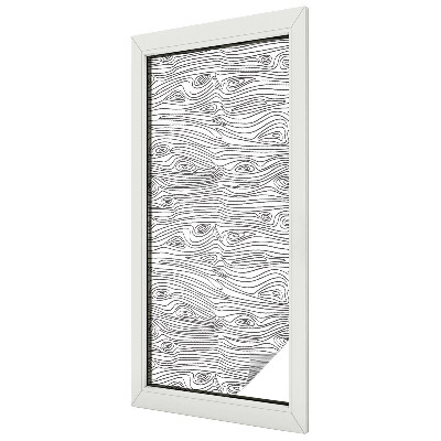 Glas in lood raamfolie Houten lijnen