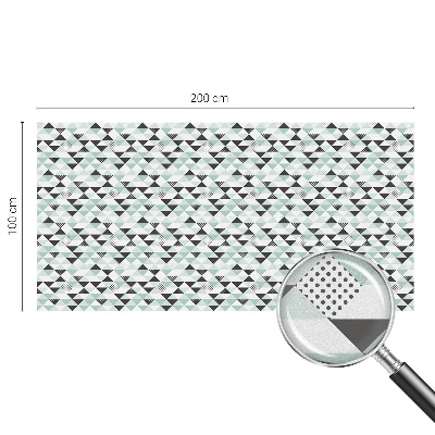 Melkglas folie met glas in lood effect Driehoekige patronen