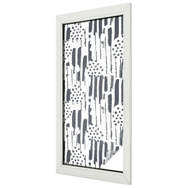 Glas in lood raamfolie Strepen en stippen