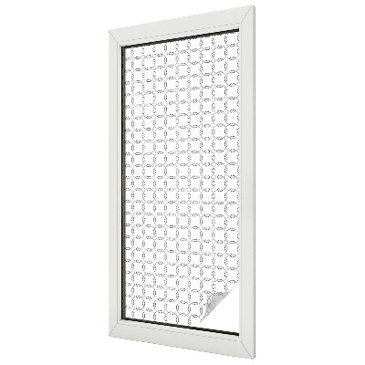 Melkglas folie met glas in lood effect Geometrische lijnen