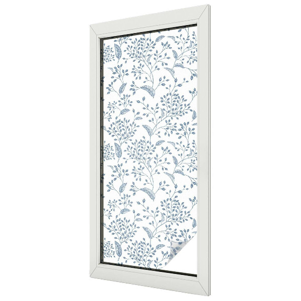 Melkglas folie met glas in lood effect Plantenmotief