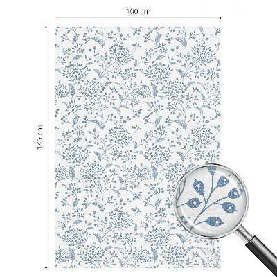 Melkglas folie met glas in lood effect Plantenmotief