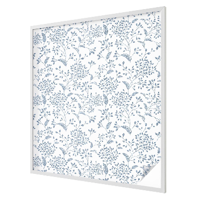 Melkglas folie met glas in lood effect Plantenmotief