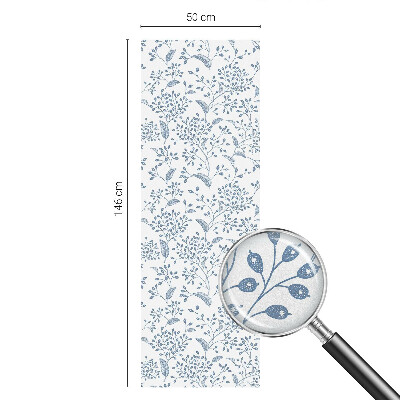 Melkglas folie met glas in lood effect Plantenmotief