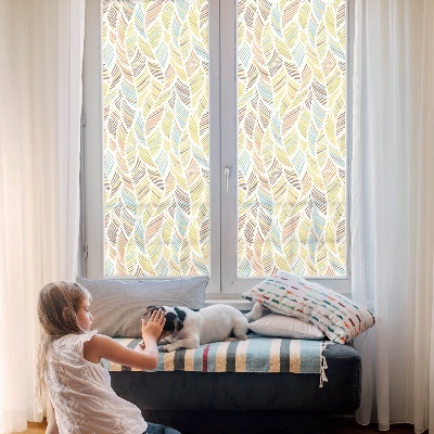 Zelfklevende raamfolie glas in lood Regenboogveren