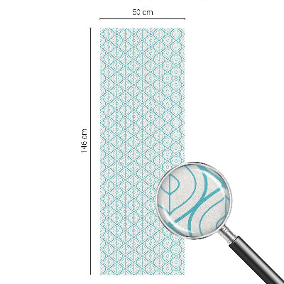 Melkglas folie met glas in lood effect Ovale symmetrie