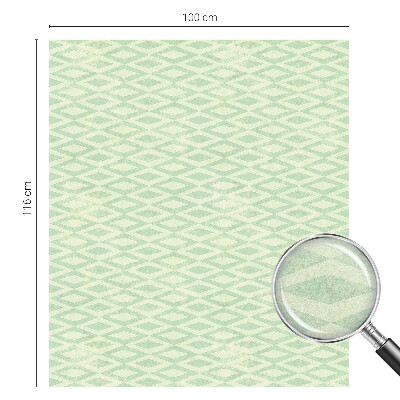 Melkglas folie met glas in lood effect Groene ruiten