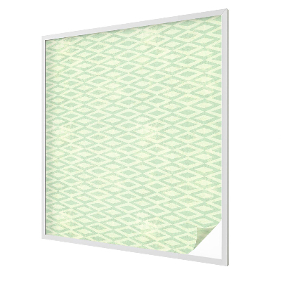 Melkglas folie met glas in lood effect Groene ruiten