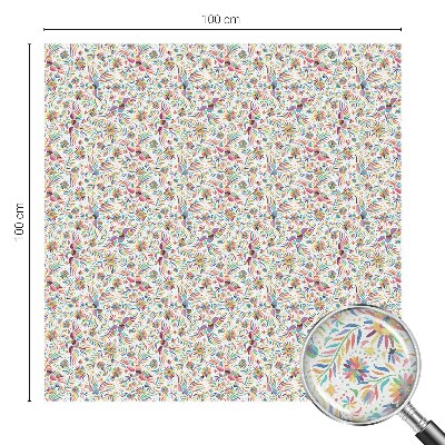 Glas in lood folie voor raam Kleurrijk exotisme