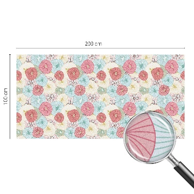 Melkglas folie met glas in lood effect Pastelkleurige bloemen