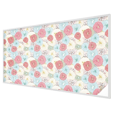 Melkglas folie met glas in lood effect Pastelkleurige bloemen