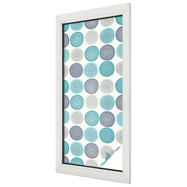 Glas in lood folie voor raam Geometrische cirkels