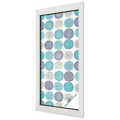 Glas in lood folie voor raam Geometrische cirkels