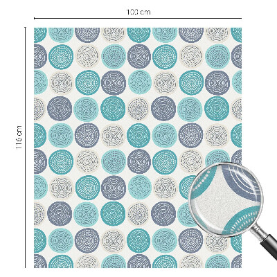 Glas in lood folie voor raam Geometrische cirkels